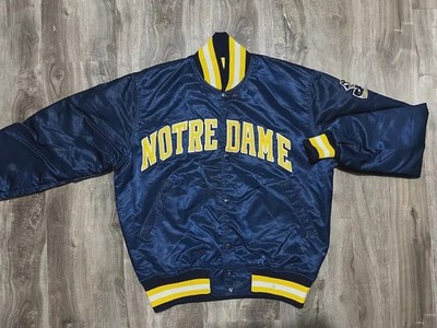 Notre Dame Fighting Irish Satin Bomber Jacket NCAA Football
