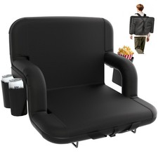 Stadium Seat with Back Support - Portable Bleacher Chair with Back and 2.5'' ...