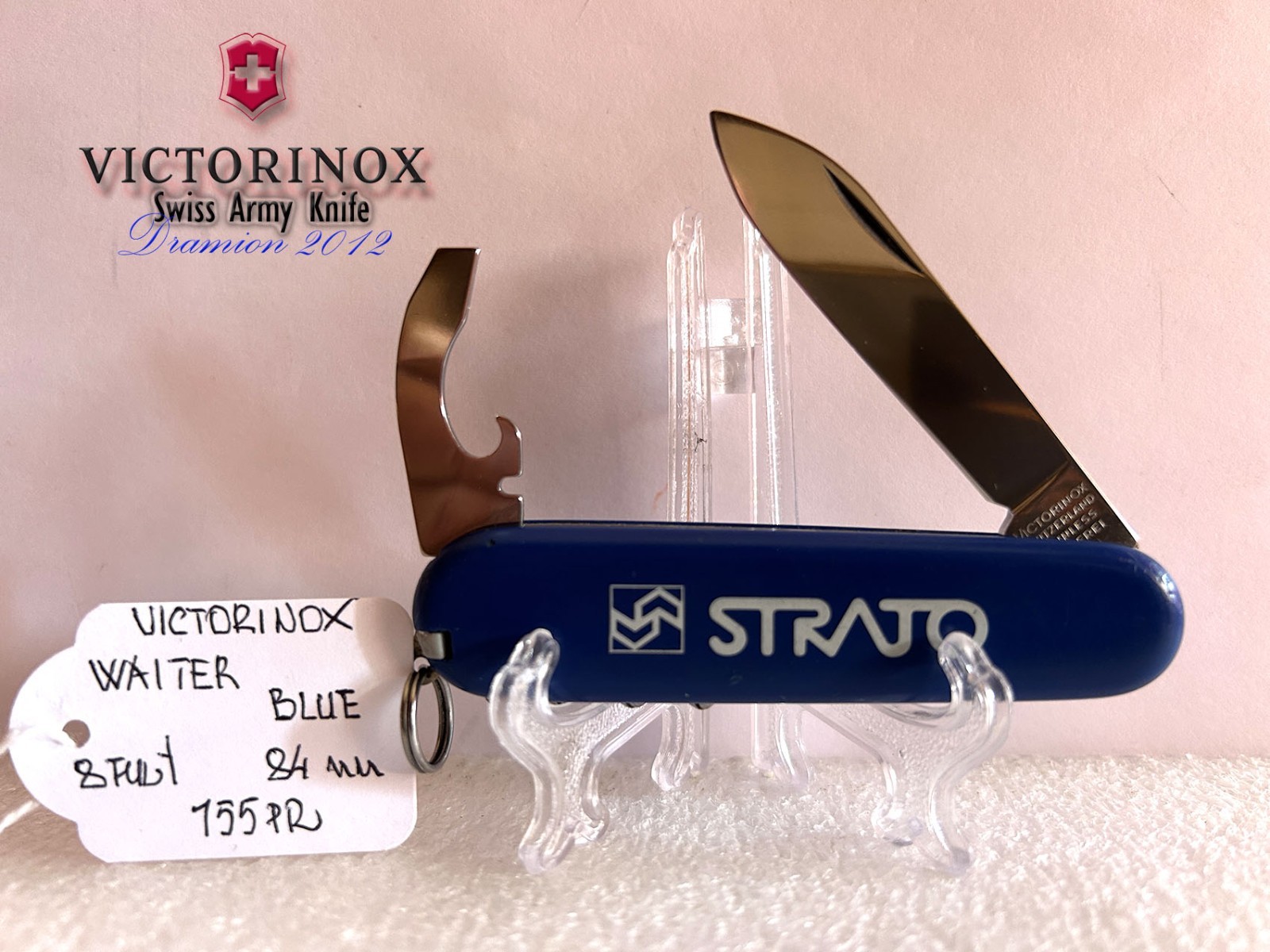 COLTELLINO VICTORINOX WAITER BLUE 84MM 8 FUNZ SWISS ARMY KNIFE LOGOS