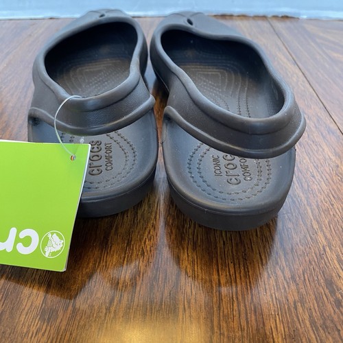 Crocs Olivia II Womens 11 Slingback Closed Toe Flats Espresso Rubber Comfort NEW - Picture 4 of 10