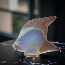 Lalique Opalescent Crystal Fish