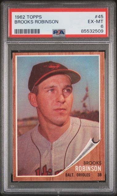 1962 Topps Baseball Brooks Robinson PSA 6 EX-MT Baltimore Orioles #45     cc23