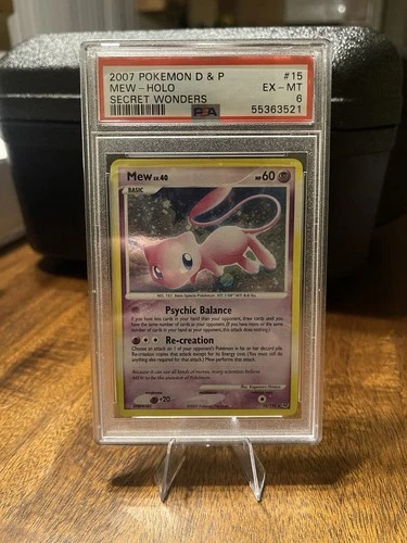 Mew Holo Secret Wonders Diamond & Pearl Pokemon Card PSA 6