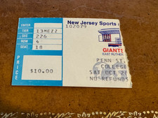 1979 Penn State Syracuse Orange Football Ticket Art Monk Dayle Tate Curt Warner