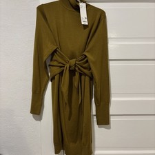 NWT UNIQLO U Merino Blend 3-Way Mini Dress 471855 S Small Mustard Yellow