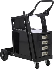 GARVEE 220 lbs Welder Cart with 360° Swivel Wheels for Welder Plasma Cutter
