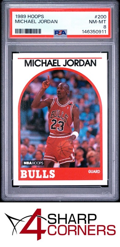 1989 HOOPS #200 MICHAEL JORDAN BULLS HOF PSA 8