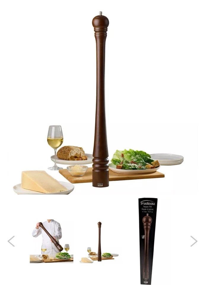 Molinillo de pimienta de madera Trudeau restaurante molinillo profesional gigante largo 31 pulgadas 78 cm Foto 2 de 3