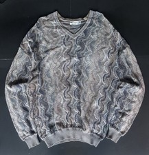 Vintage St. Croix Knits Men's V Neck Sweater Geometric 3D Style Men  s XL