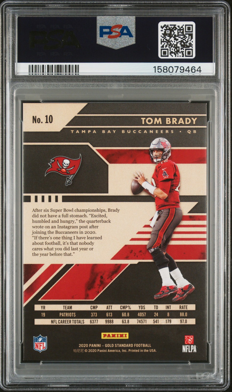 2020 PANINI GOLD STANDARD PROOF #10 TOM BRADY PSA AUTHENTIC DNA AUTO 10 view 2
