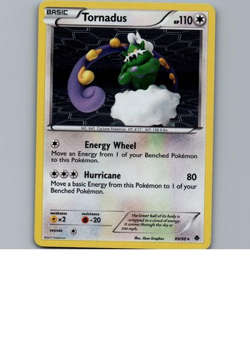 Tornadus 89/98 Holo Rare Emerging Powers Pokemon Near Mint