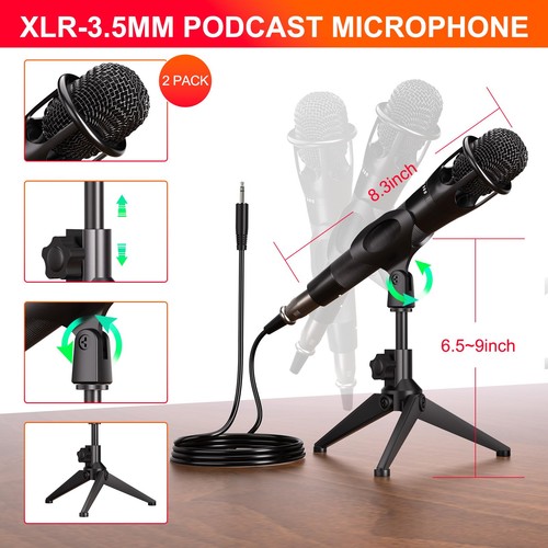 Podcast Equipment Bundle for 2 Mic Tiktok Video Content Creator Kit, Audio In... - Picture 6 of 9