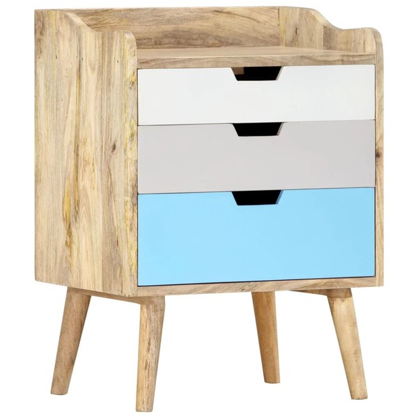 Vidaxl Nachttisch 47 X 35 X 63 Cm Massivholz Mango Neu-image