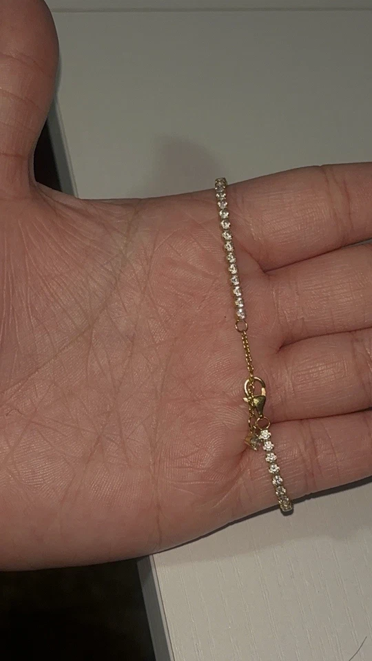 14k gold-plated jewelry cubic zirconia main stone PANDORA. - Image 3 of 4