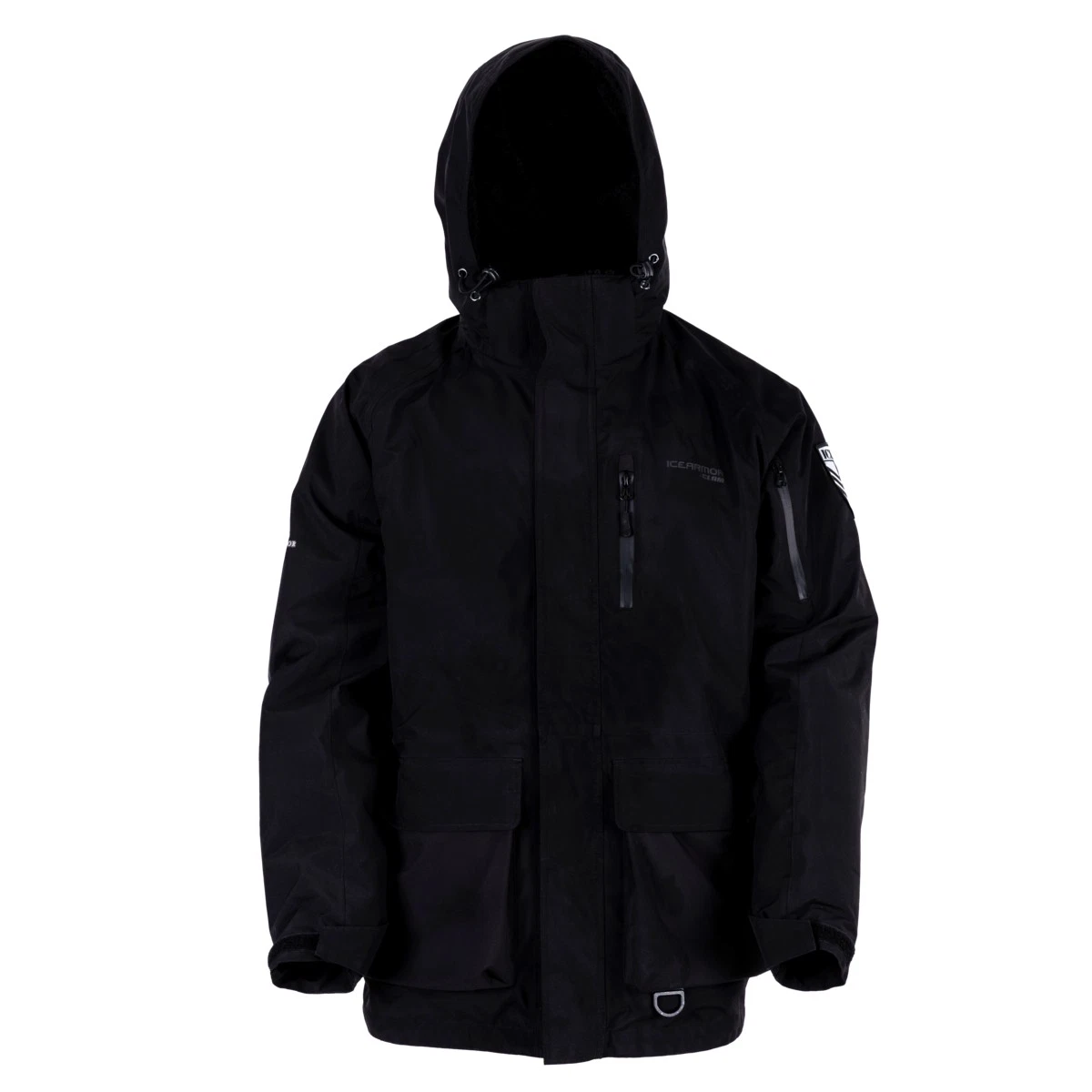 Clam Delta Float Zipper Clouser Synthetic Black Parka