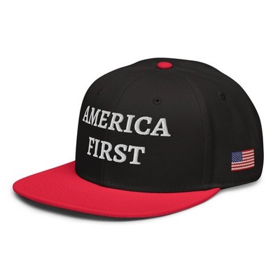 America First NJF Maga Conservative Hat Embroidered Snapback Hat/cap