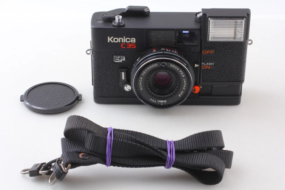 [Exc+5] Konica C35 EF w/ Hexanon 38 mm F2.8 From JAPAN - Image 2 of 4