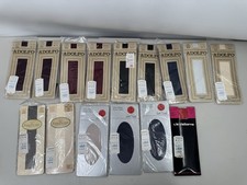 Vintage Adolfo Knee Highs Lot of 15 Soft Silky 8.5  11 Nylons USA New Variety