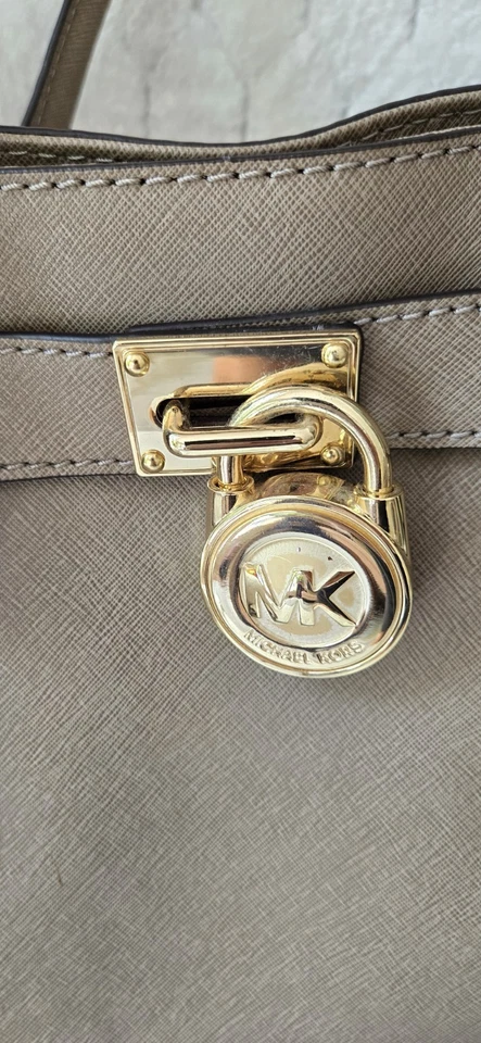 MICHAEL KORS HAMILTON SAFFIANO GRANDE TOTE Bolso Cartera Bolso de Mano Duna Oscura Foto 3 de 4