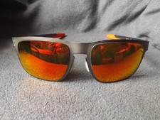 OAKLEY Holbrook Metal Sunglasses Orange & Gunmetal Frames & Mirror Lenses