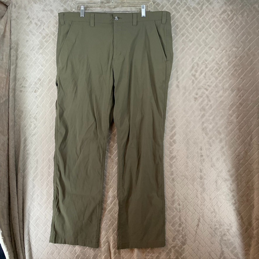 Mens 38x32 Olive Green Nylon Blend Lightweight Outdoors