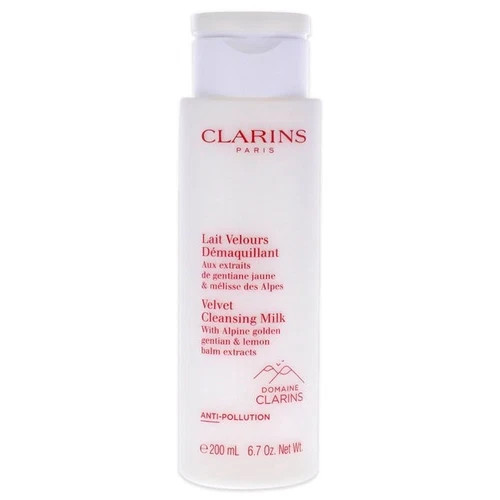 CLARINS VELVET CLEANSING MILK ALPINE GENTIAN LEMON BALM EXTRACTS 6.7OZ SEALED