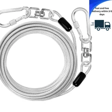 Dog Tie Out Cable 10 Ft Dog Lead for Yard Heavy Duty Chain Leash