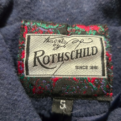 Rothschild Girls Vintage Wool Coat Navy Blue Pea coat Size 5 - Picture 10 of 11