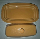 Fiesta Fiestaware Homer Laughlin Orange  Butter Dish With Lid USA