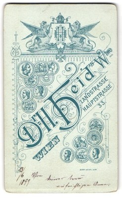 Fotografie Dr. H. Heid, Wien, Hauptstrasse 35, Wappen mit Greif, Messe-Medaille 