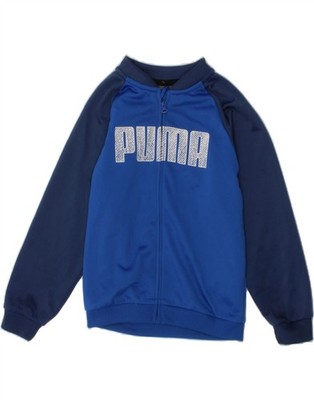 Puma Jungen Graphic Trainingsanzug Oberteil Jacke 3-4 Jahre Blau Colourblock MV20