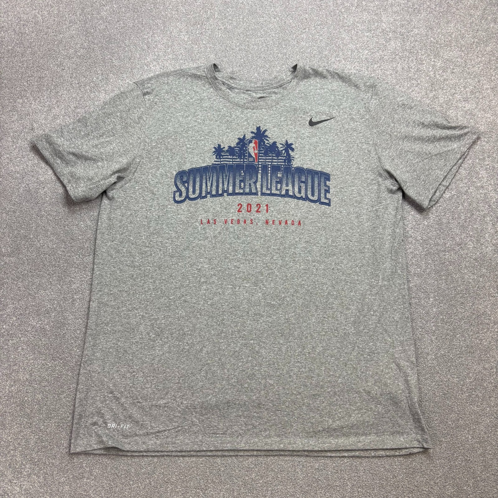 Camisa NBA Adulto X Grande Gris Baloncesto Dri Fit Nike AOP 90s EE. UU. Aire Libre Hombres