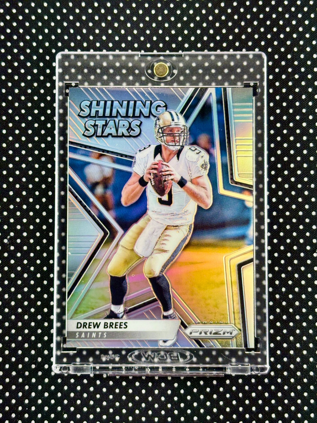 2016 Panini Prizm Drew Brees Shining Stars Silver Holo Prizm #10 Saints HOF