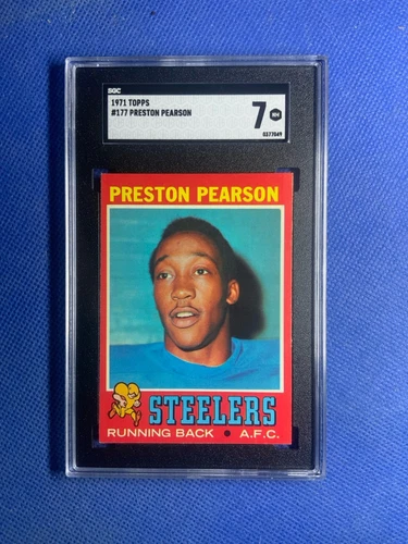 1971 TOPPS #177 PRESTON PEARSON SGC 7 Pittsburgh Steelers Football