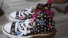 All Star Converse High top shoes. Flower
