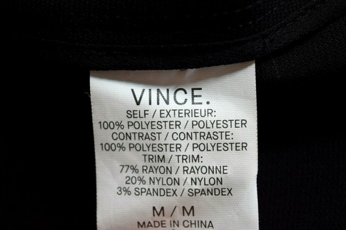 VINCE BLACK LONG SLEEVES BOAT NECK LINE BLOUSE TUNIC SIZE M - Picture 7 of 10