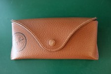 Vtg Ray Ban Sunglass Glasses Case CASE ONLY Fold Over Brown Snap Close