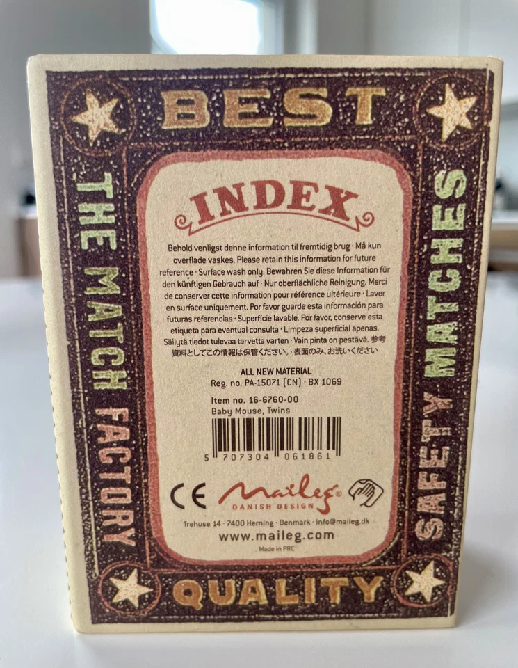Maileg Baby Maus Zwillinge / Baby Mouse Twins 16-6760-00 Worldwide Shipping - Bild 3 von 3