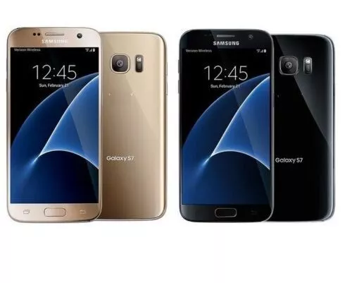 Samsung S7 G930V 4G VoLTE Black/Gold Factory Unlocked Mobile Open Box Original - Afbeelding 1 van 10