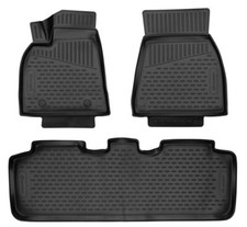 Gummifußmatten für Tesla Model Y 2020- 3D Passform Hoher Rand Gummimatten Set