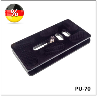 1 x Schnellwechselplatte PU-70 / Adapterplatte Stativ  für  ARCA-SWISS / Benro