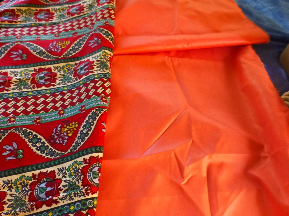 3m,20x0,40 coton satiné rose parme clair et nappe carrée style provençal 97x97cm - Photo 3/3