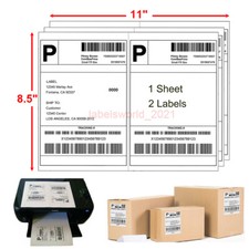8.5 x 5.5 Half Sheet Self Adhesive Shipping Labels for Laser  Inkjet Printer US