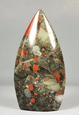 Natural African Blood Stone Quartz Crystal Freeform Standup Healing Chakra