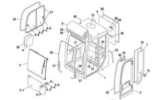 Digger Excavator Cab Glass Volvo JCB Hitachi Case Kubota Komastu Takeuchi Flyer