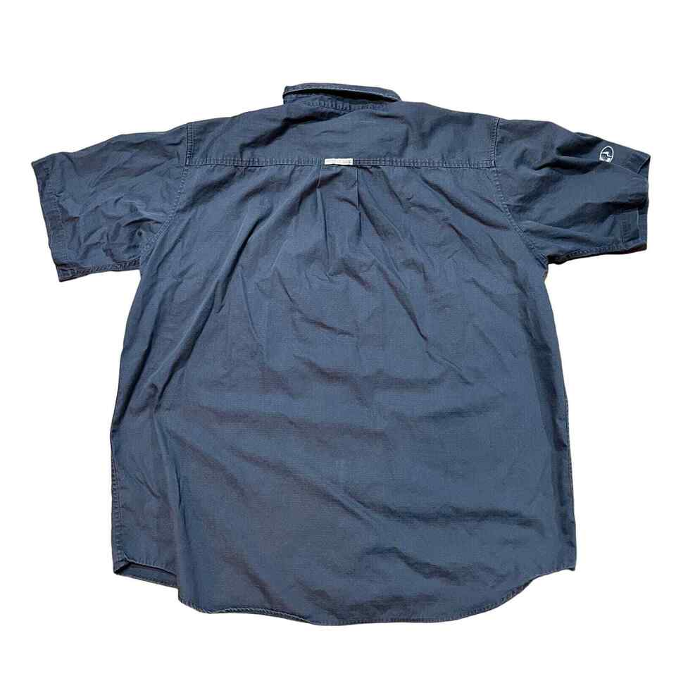 Mossy Oak Plateau S/S Button-Up Shirt Men's 2X Gray Ripstop Cotton | eBay