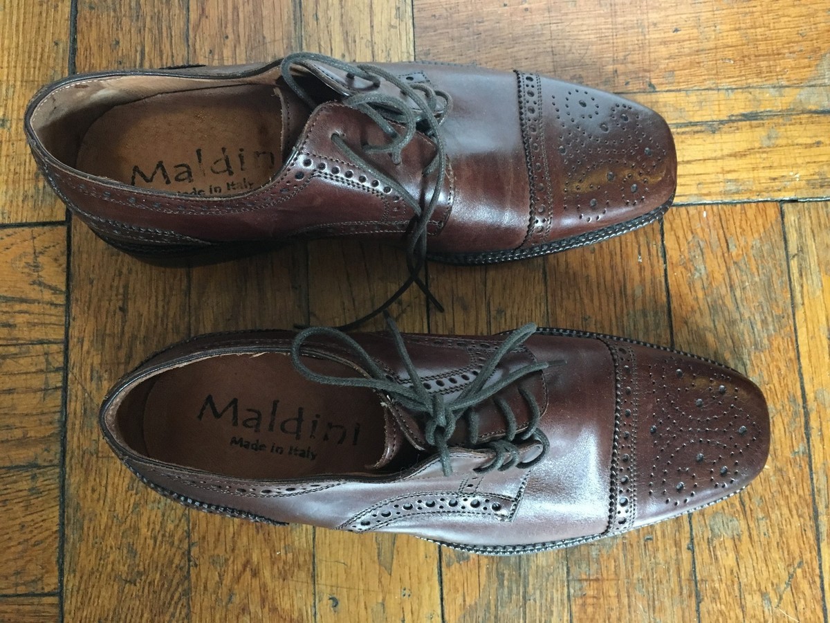 Maldini Mens 758A Brown Leather Shoes 38 / US 5.5 Brand New  display picture 1