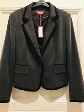 The Department Charcoal Grey Jersy Jacket Size 12 Rrp £90