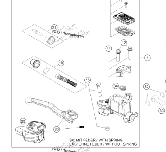 Palanca de freno derecha plateada para Husaberg FE250 FE350 FE450 FE501 TE125 TE250 TE300 Foto 4 de 4