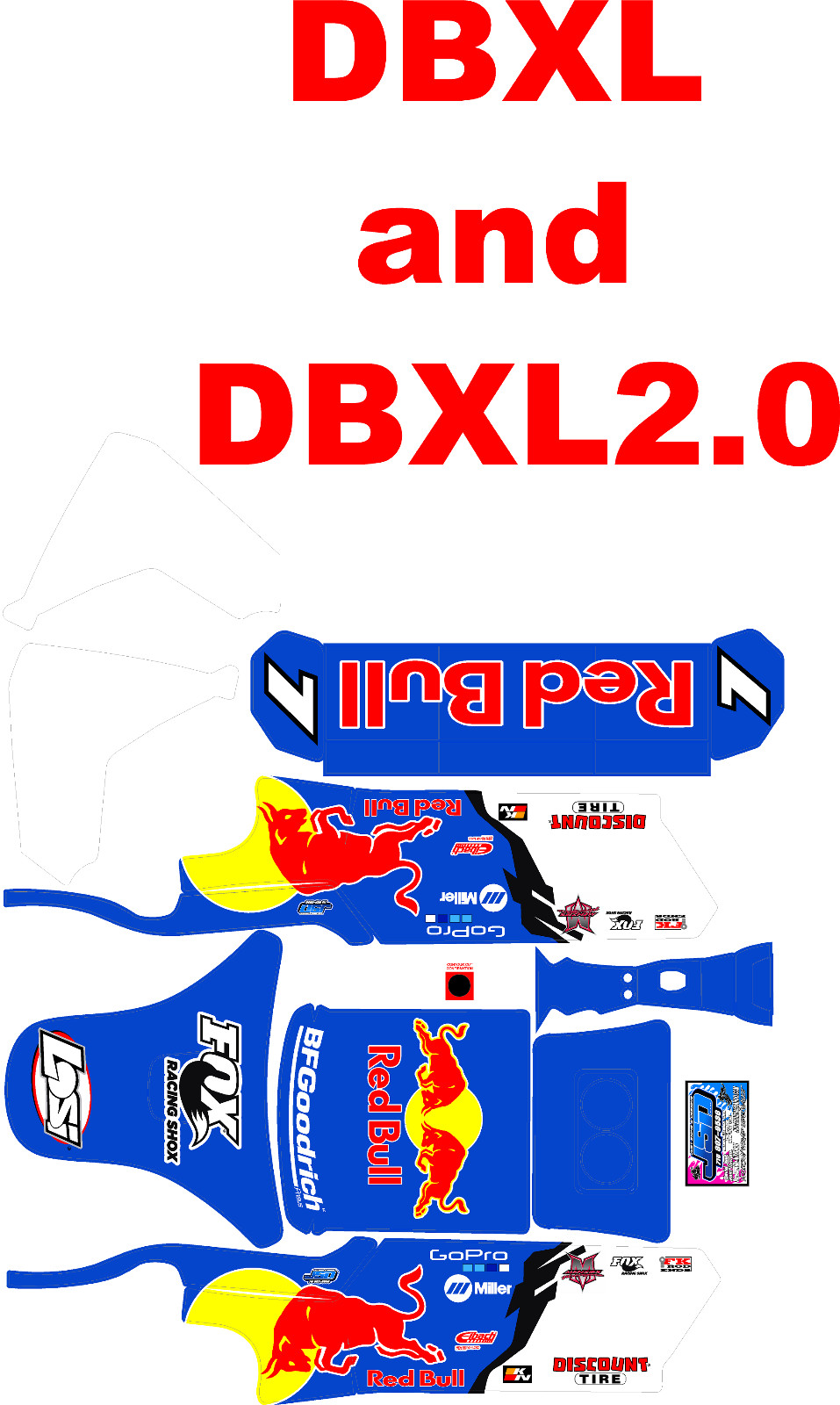 LOSI  DBXL 2.0  THEME  body wrap decals stickers BNMTTRB7